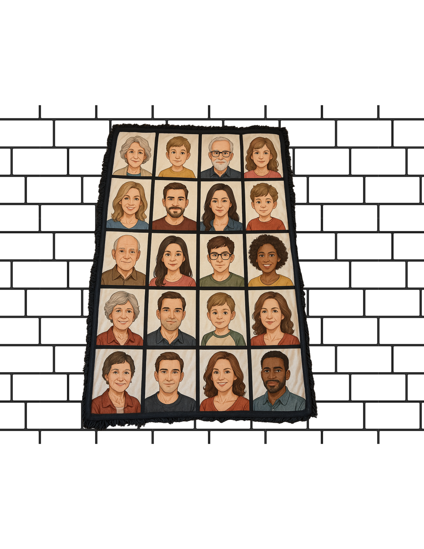 20 Grid Throw Blanket